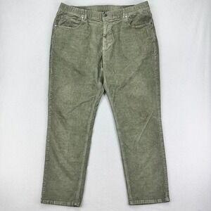 Bearbottom Easy Pants Mens XXL (30) Green Corduory Chinos Stretch Waist‎ Casual